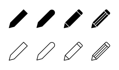 Pencil icon set. pen symbol. edit icon vector