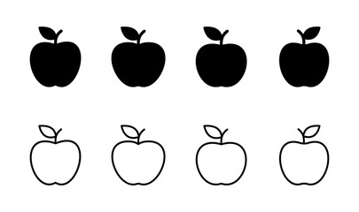 Apple icon set. Apple vector icon. apple symbols for your web design.