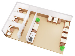 授乳室のアイソメトリック