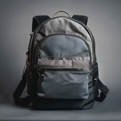 Naklejka premium Backpack on Gray Background,