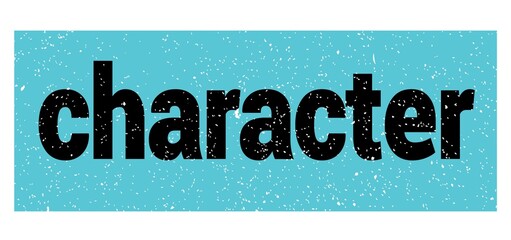 character text written on blue-black stamp sign.