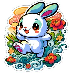 Obraz premium Charming Anime-Style Animal Character