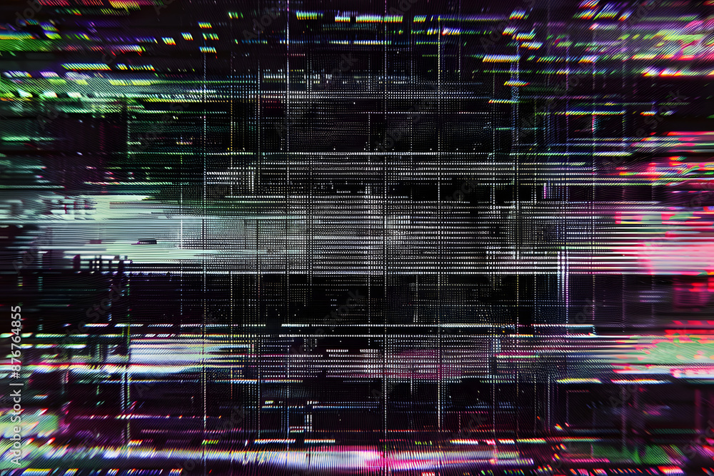 Poster seamless retro vhs scanlines or tv signal static noise overlay pattern television screen or video ga