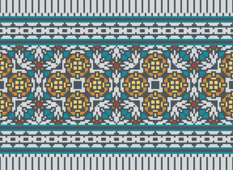 Geometric Ethnic pattern design for background · Premium. Abstract ethnic ikat background Ethnic seamless pattern in tribal Fabric Mexican style.