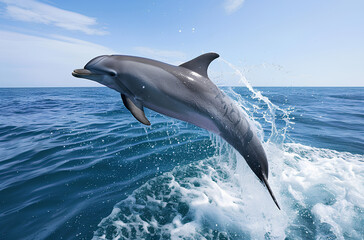 Fototapeta premium dolphin jumping out of water