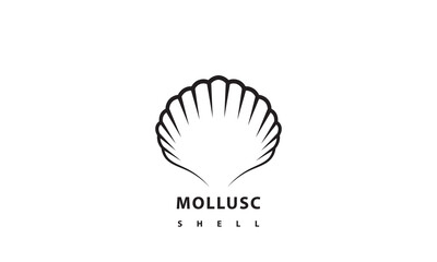 Minimalist mollusk logo design, simple shell logo design.