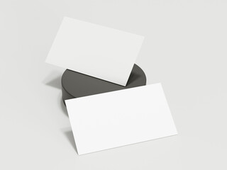 Corporate stationery set mockup at white textured paper background.