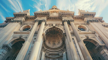 Fototapeta premium Historic landmarks with rich architectural details