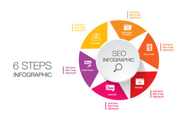 Infographic template for Search Engine Optimization metrics business