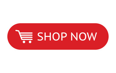 Add to Cart Button with Cart Icon Isolated on White Background