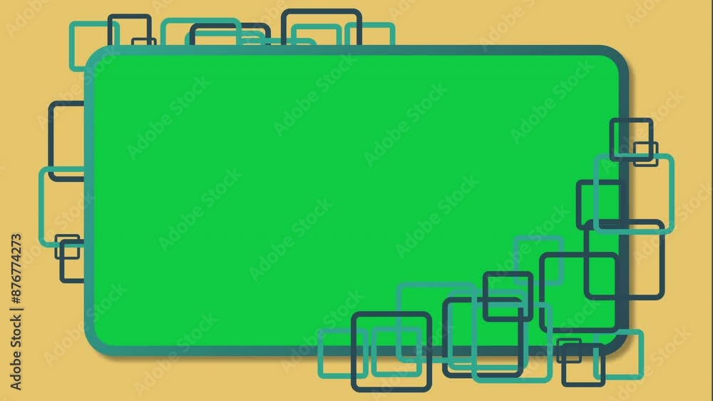 Poster seamless loopable multi-color rectangle shape 4k animation background video