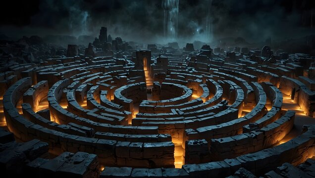 The onyx labyrinth where echoes whispered ancient secrets ai_generated