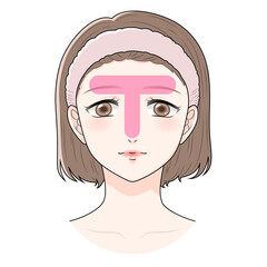 Tゾーン　ヘアバンドをした女性