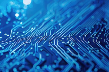 Electronic circuit board close up.