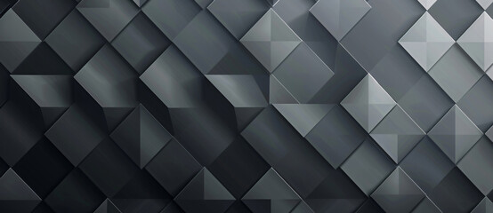 Fototapeta premium Black and white geometric background with diamond shapes, illustration, flat design. Grey gradient pattern.