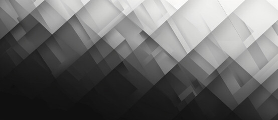 Black and white geometric background with diamond shapes, illustration, flat design. Grey gradient pattern.