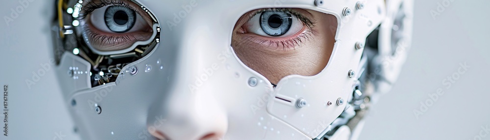 Poster editorial photography of a robotics project showcase, capturing the detailed and intricate designs o