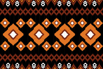 ikat seamless black and white pattern