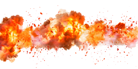 Vibrant Explosion on Transparent Background