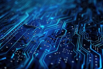 Futuristic chipset processor with circuit board digital transformation abstract technology background. Innovative tech and artificial intelligence cloud computing concept. 