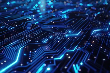 Futuristic chipset processor with circuit board digital transformation abstract technology background. Innovative tech and artificial intelligence cloud computing concept. 