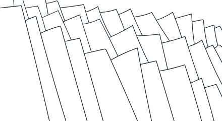 Rocky or layered piles in the form of a contour pattern.