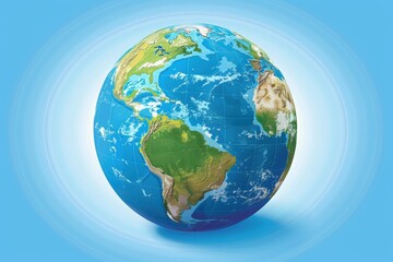 Fototapeta premium A detailed vector of a world globe