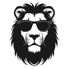 Lion Wearing Sunglasses