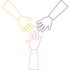 Friendship Day Hands Line