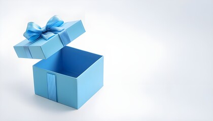 Obraz premium laxury gift box open ,white background,space for text and copy space