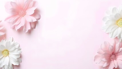 Fototapeta premium pink daisy border