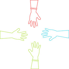 Friendship Day Hands Line