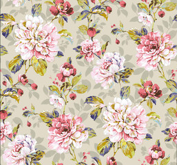 seamless pattern with flowers