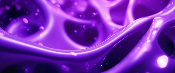 Abstract Purple Organic Forms. Futuristic Tech Background Wallpaper.