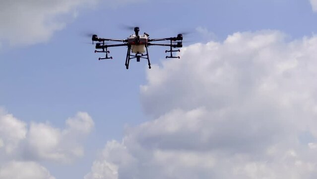 Large Drone for Crop Dusting; Spraying crops against weeds using a drone