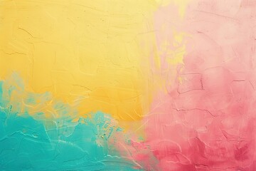 Fototapeta premium Grunge pastel yellow and pink abstract light background 