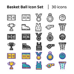 Basketball Icon Set