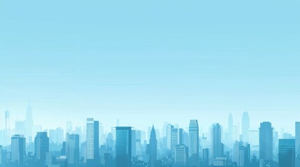 Naklejka premium Abstract Vector Illustration, Futuristic blue Urban city Landscape with Advanced Smart City Technology, Graphic Resources, Wallpapers, Brochure, Websites, banner design, Advertising, web, background 