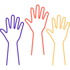 Friendship Day Hands Line