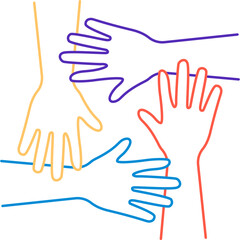 Friendship Day Hands Line