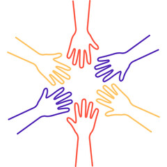 Friendship Day Hands Line