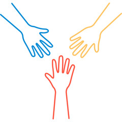 Friendship Day Hands Line