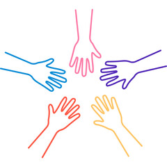 Friendship Day Hands Line