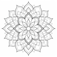 Flower mandala decorative element vintage oriental pattern.