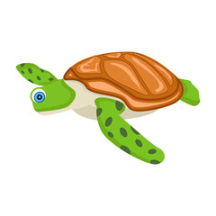 An icon of tropical reptile in flat style  


