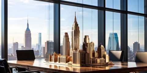 architecture model of skyscraper with intricate details