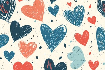 A collection of red hearts arranged on a white background, often used for romantic or love-themed illustrations