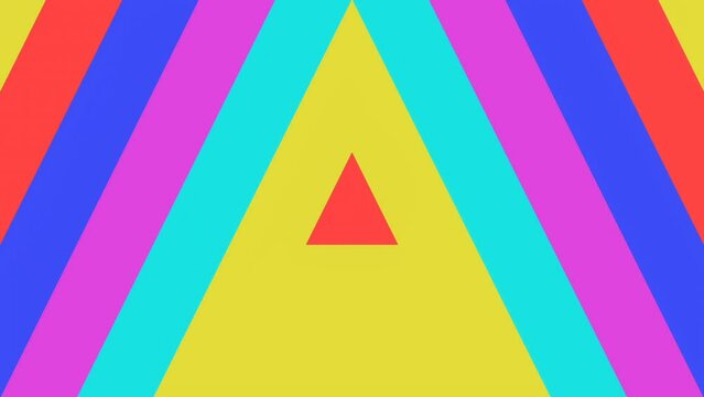 Hypnotic triangle Background. seamless triangle, Animated Hypnosis Pattern, colorful Animated Hypnosis Pattern. Ultra HD 4K video animation