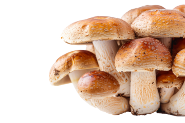 Beech mushrooms isolated on white background with clipping path, depth of field