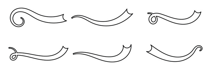 Set of crayon emphasis. strike through black charcoal lines. doodle freehand different curved underlines, crosses and ovals. Horizontal hand drawn marker stripes, brush swoops and swooshes in eps 10.